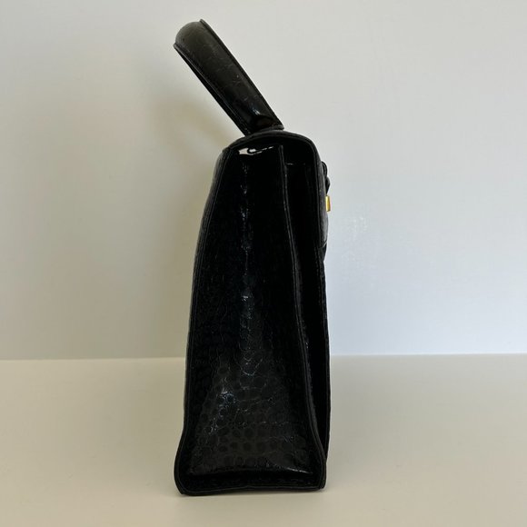 Salvatore Ferragamo Vintage Faux Lizard Shoulder Bag - Picture 7 of 14